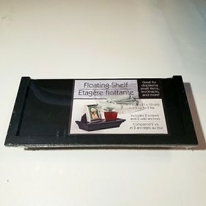 New Black Floating Wall Shelf 8.6 x 4 in.